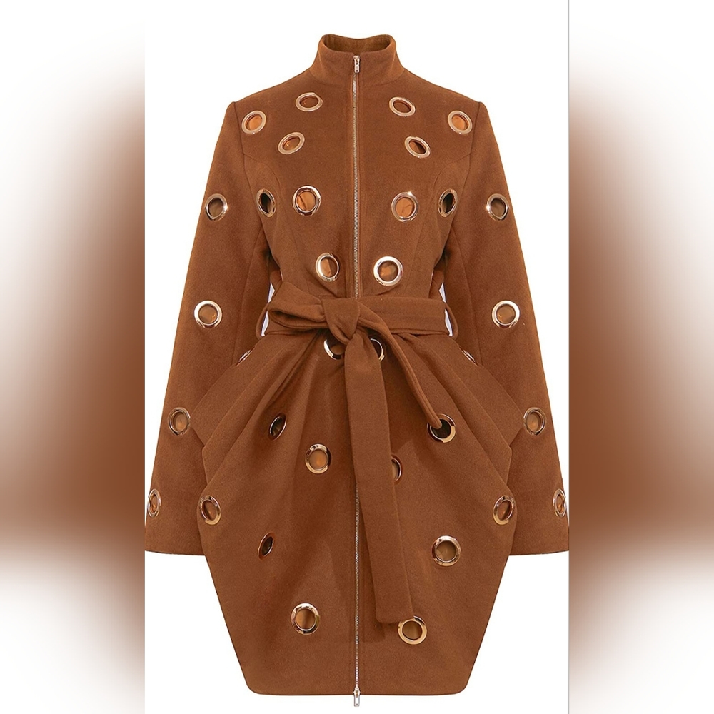 3 in 1 coat Pantora Ronda drapped grommet coat